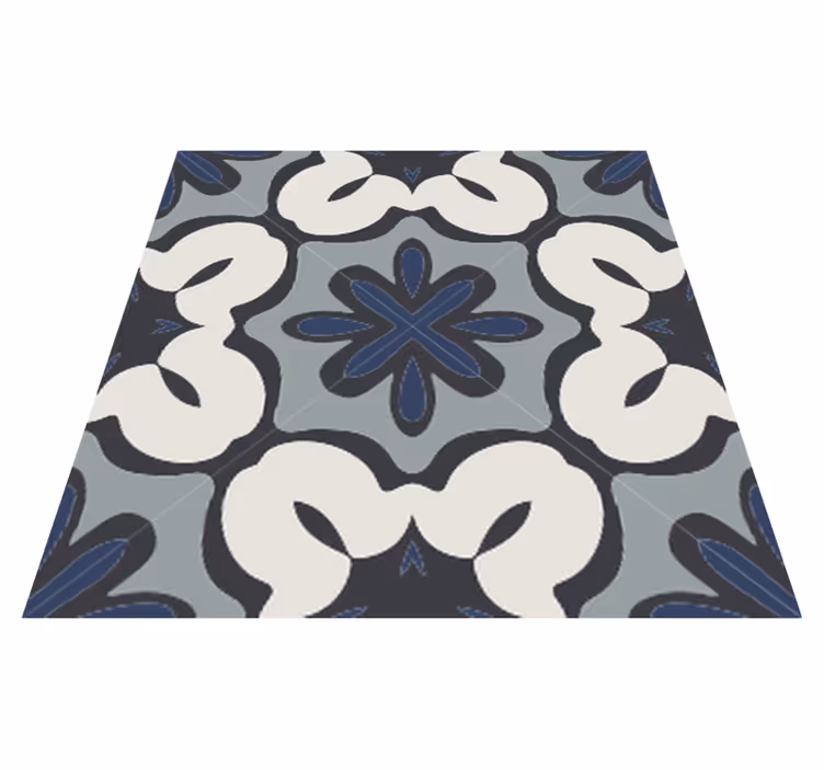Bathroom vinyl carpet in hydraulic blue gracia style - TenStickers
