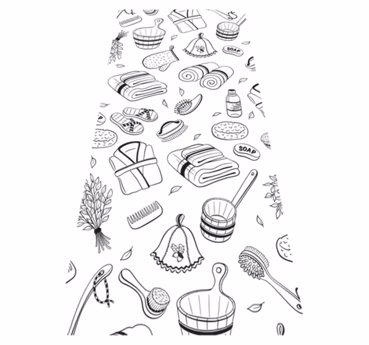 Bathroom vinyl carpet bathroom essentials - TenStickers