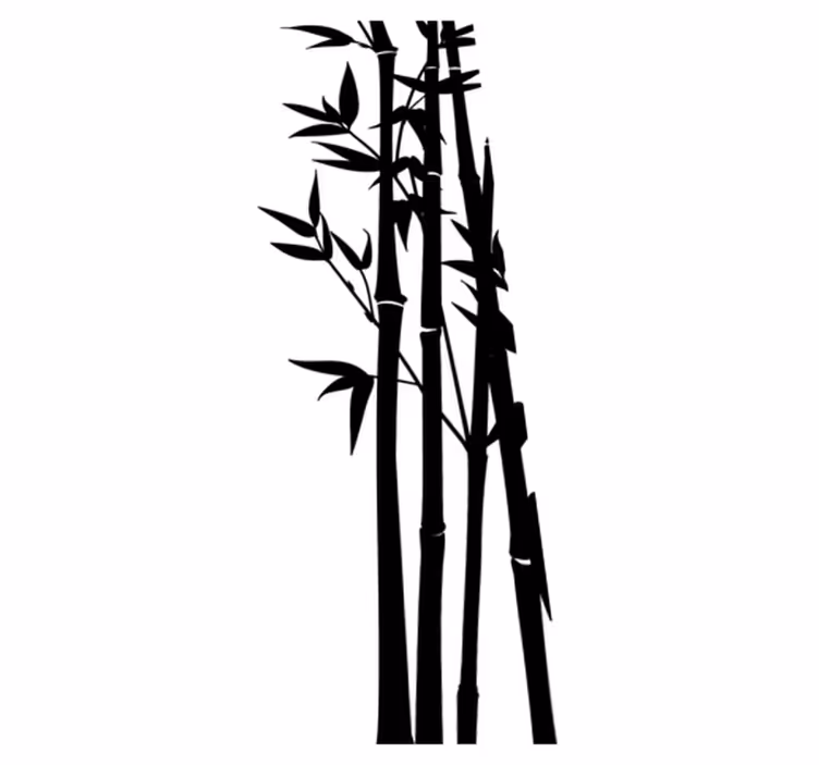 Bathroom vinyl carpet bamboo shower screen decal - TenStickers