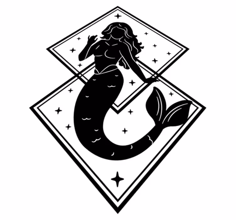 Bathroom vinyl carpet mermaid shower sticker - TenStickers