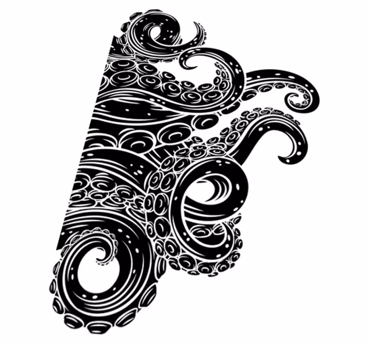 Bathroom vinyl carpet octopus tentacle shower screen - TenStickers