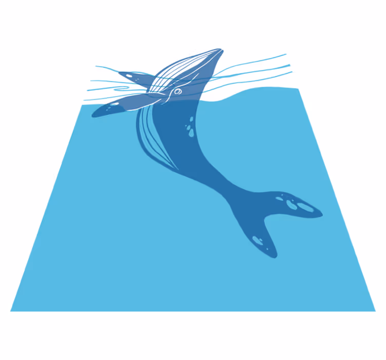 Bathroom vinyl carpet whale shower screen decals - TenStickers