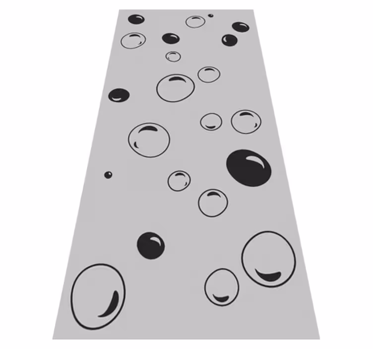 Bathroom vinyl carpet with bubbles on translucent - TenStickers