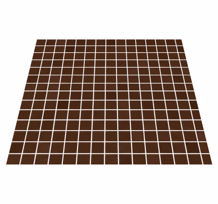 Bathroom vinyl carpet mini chocolate brown mosaics - TenStickers