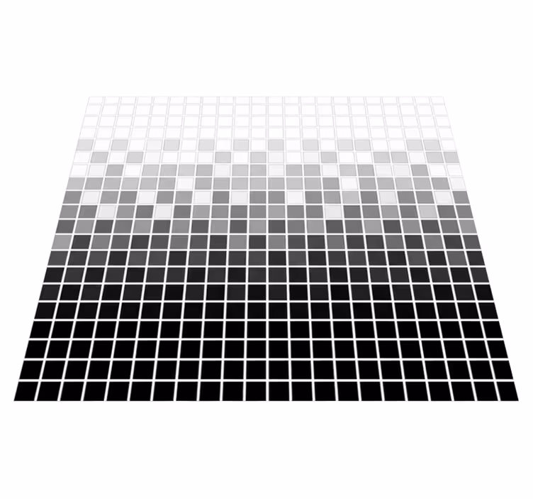 Bathroom vinyl carpet with miniature monochrome tiles - TenStickers