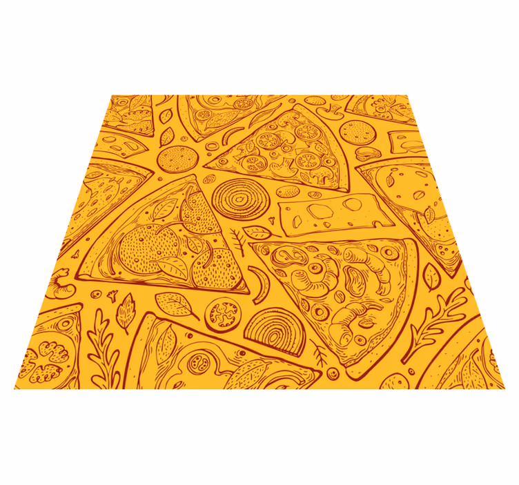 Kitchen vinyl carpet with italian food icons - TenStickers