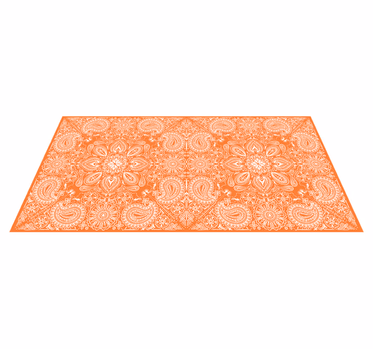 Kitchen vinyl carpet paisley tile design - TenStickers