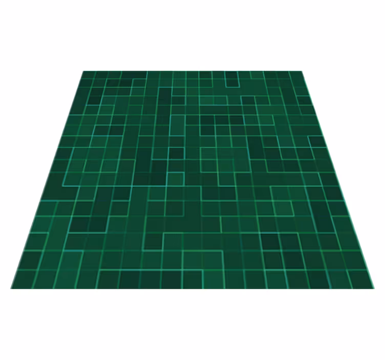Kitchen vinyl carpet abstract bright green mosaic - TenStickers