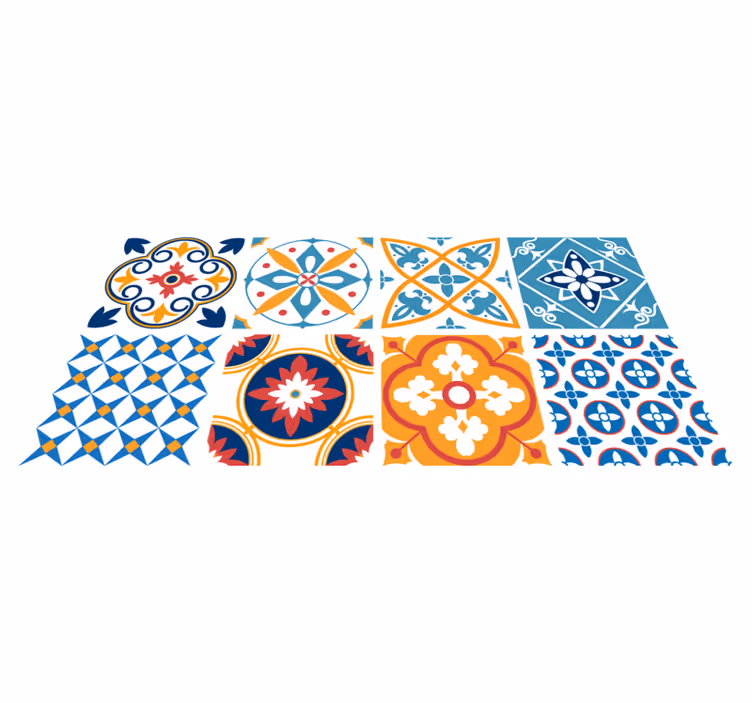 Kitchen vinyl carpet sevrinia cement tiles - TenStickers