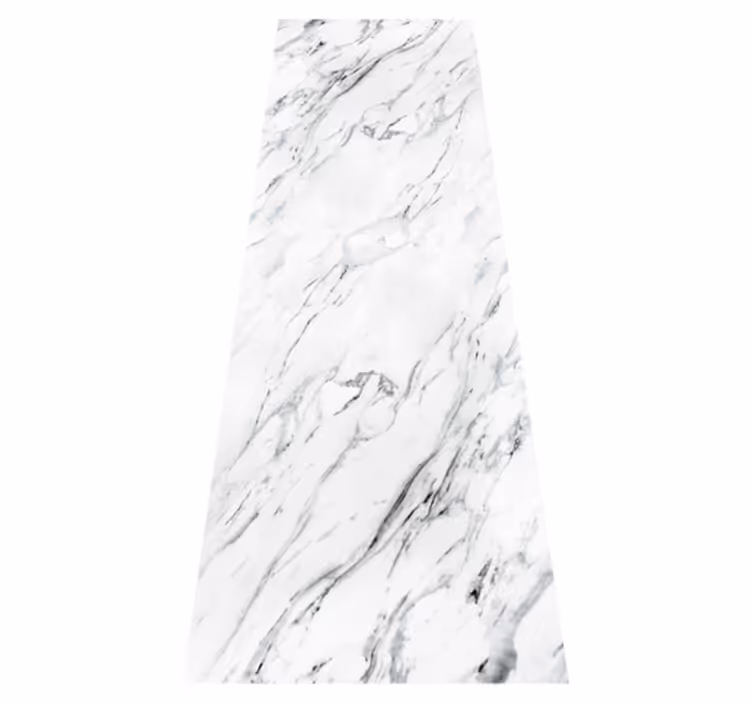 Kitchen vinyl carpet white marble design - TenStickers