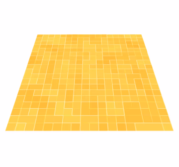 Kitchen vinyl carpet in yellow gold mosaic - TenStickers