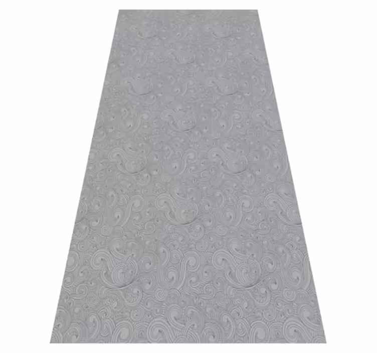 Kitchen vinyl carpet in grey floral design - TenStickers