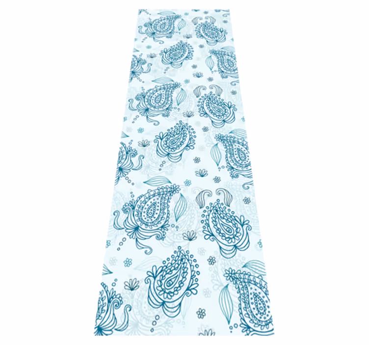 Kitchen vinyl carpet floral paisley design - TenStickers