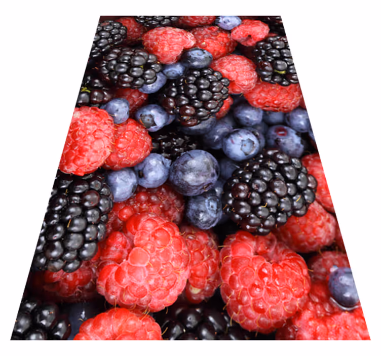 Kitchen vinyl carpet blue berries design - TenStickers