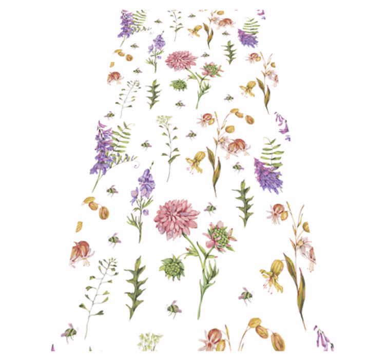 Kitchen vinyl carpet with multicolor wildflowers - TenStickers