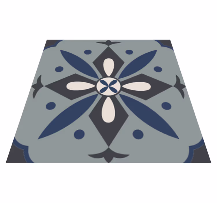 Kitchen vinyl carpet in hydraulic color tile - TenStickers