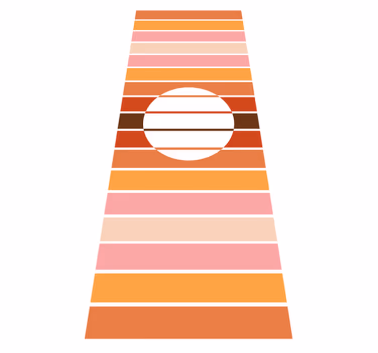 Kitchen vinyl carpet 70's sun refrigerator design - TenStickers