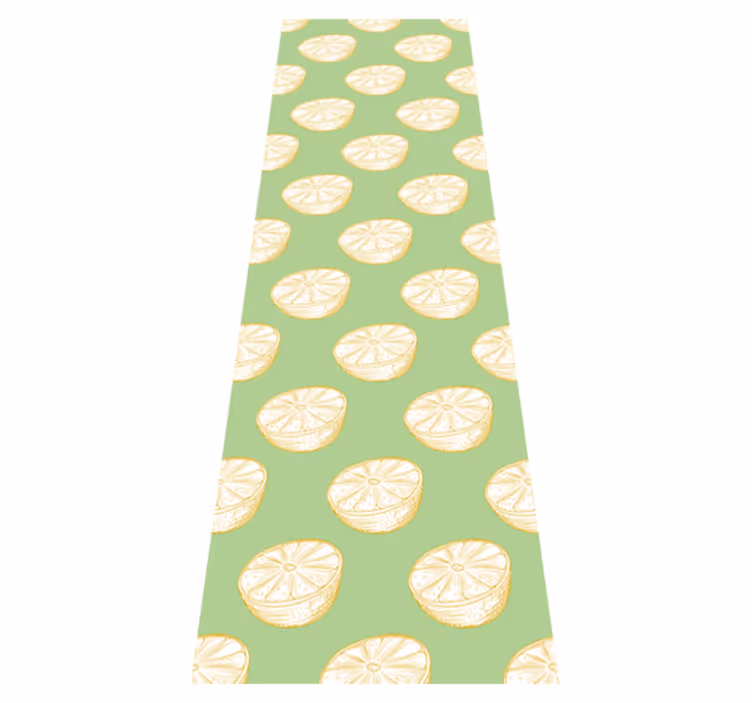 Kitchen vinyl carpet hand drawn lemon design - TenStickers