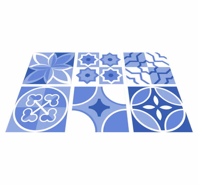 Kitchen vinyl carpet azulejos cindito tiles - TenStickers