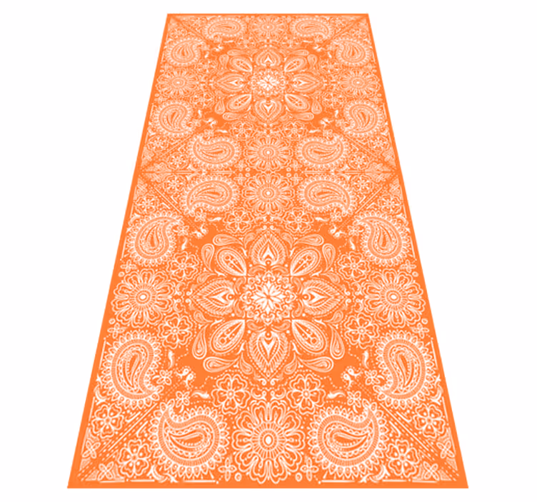 Kitchen vinyl carpet paisley tile fridge - TenStickers