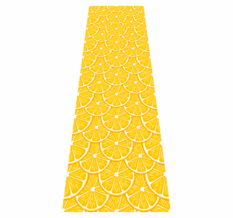 Kitchen vinyl carpet with orange pattern design - TenStickers