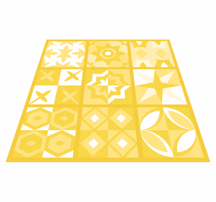 Kitchen vinyl carpet in illuminating pantone - TenStickers
