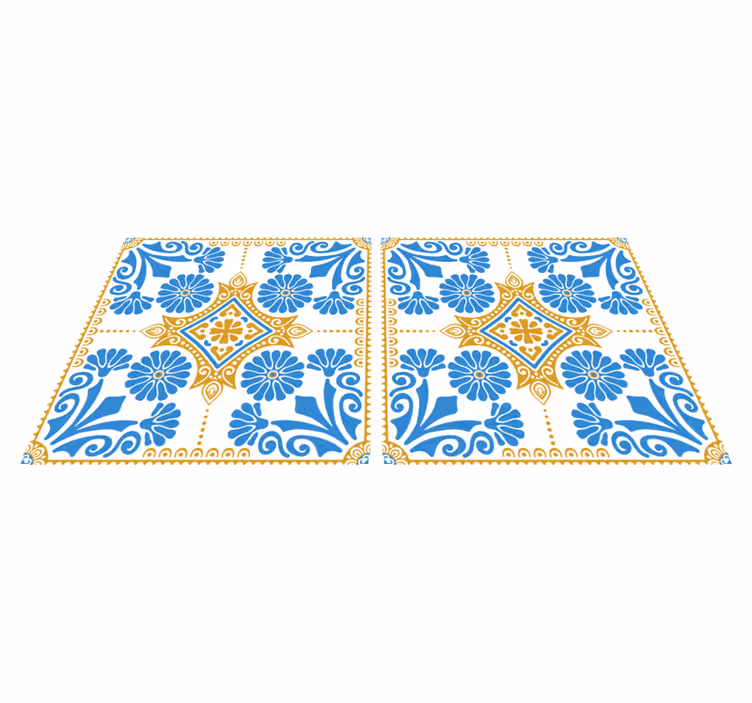 Kitchen vinyl carpet moroccan cement tile design - TenStickers