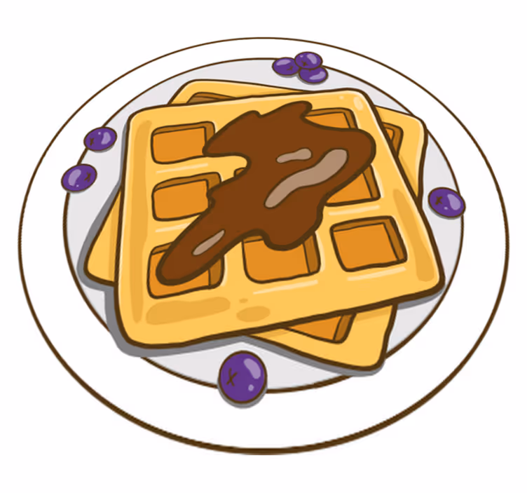 Kitchen vinyl carpet belgium waffle illustration stickers - TenStickers