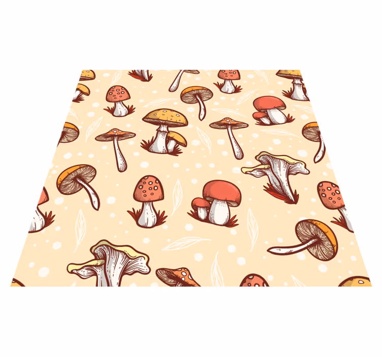 Kitchen vinyl carpet with original mushroom design - TenStickers