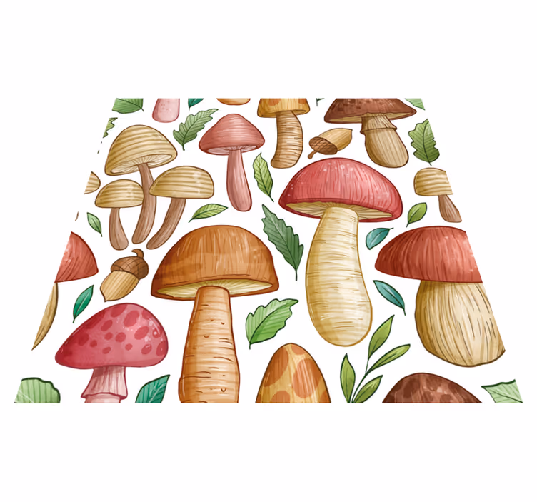 Kitchen vinyl carpet mushroom collection - TenStickers