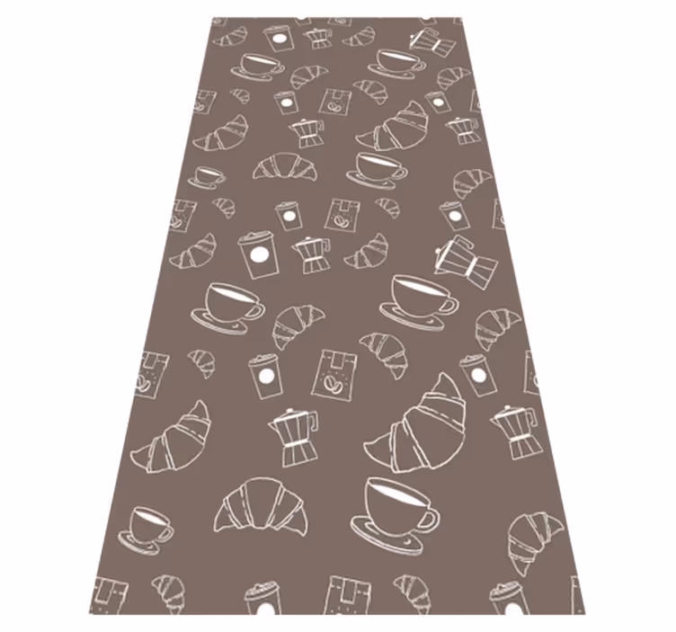 Croissant café owner kitchen vinyl carpet - TenStickers
