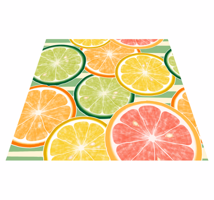 Kitchen vinyl carpet citrus tile stickers - TenStickers