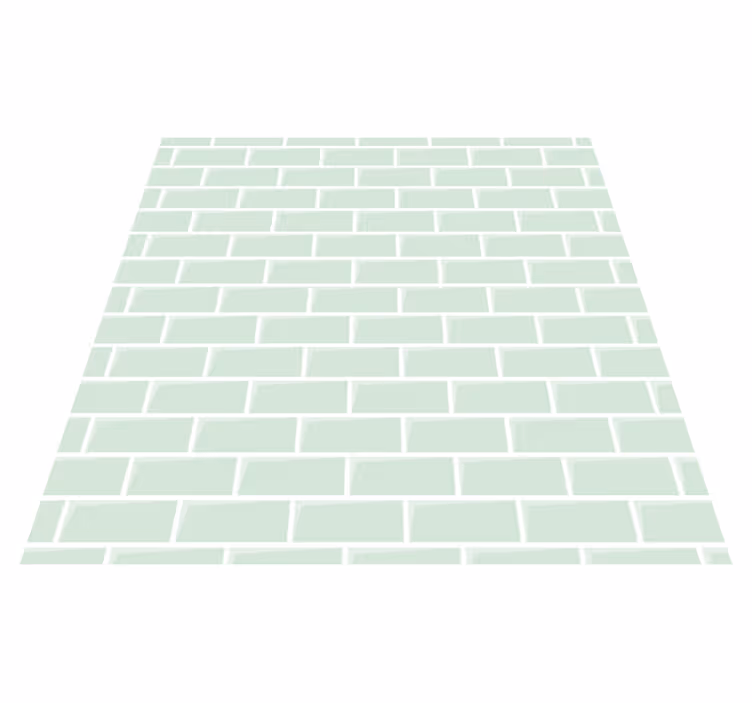 Kitchen vinyl carpet green bricks decal for kitchen - TenStickers