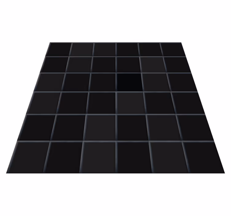Kitchen vinyl carpet black small tiles for kitchen - TenStickers