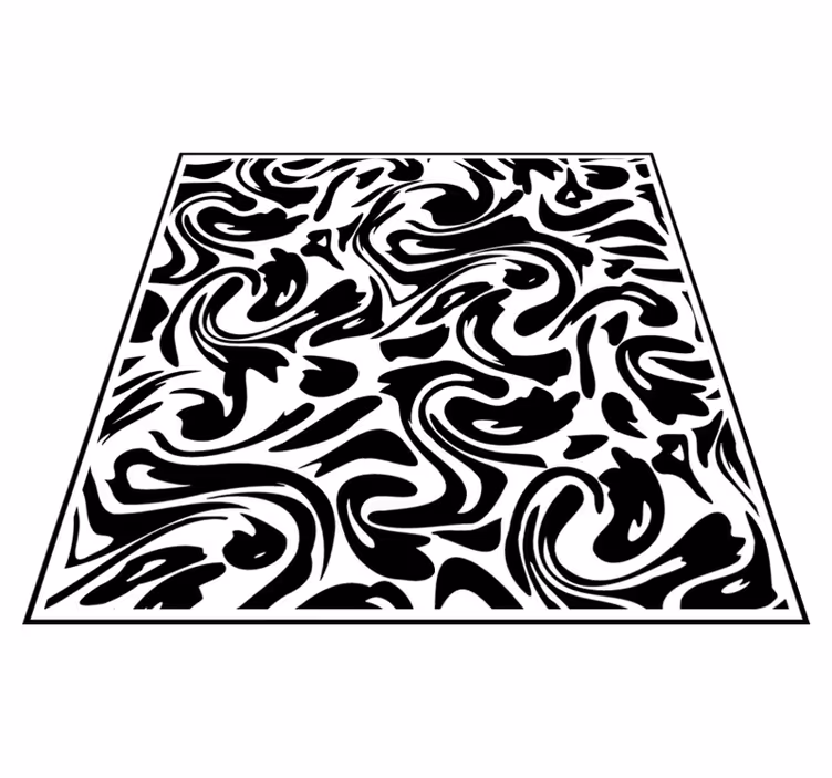 Modern fluid kitchen vinyl carpet - TenStickers