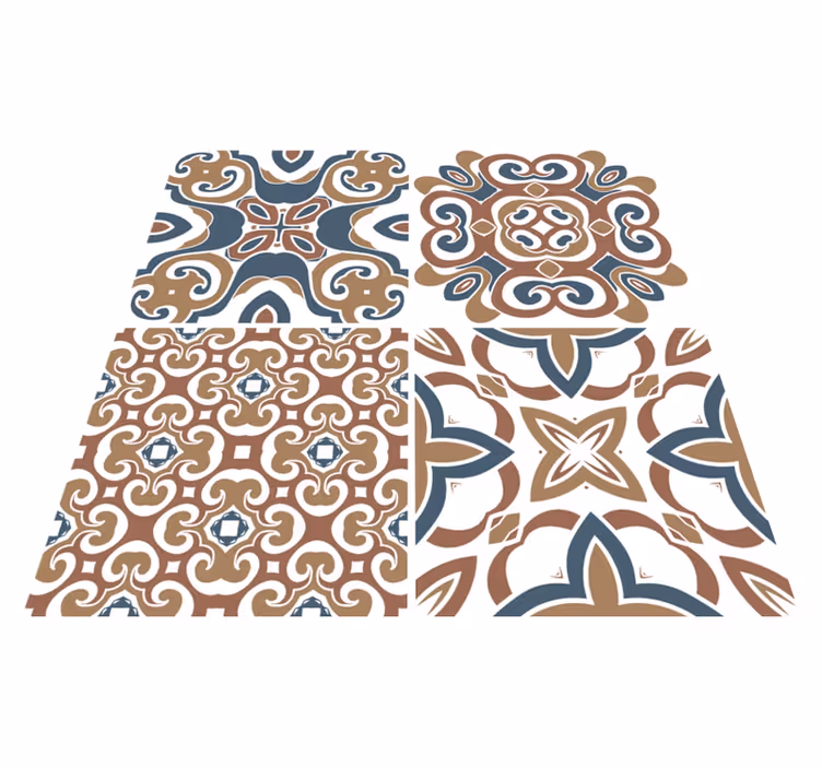 Kitchen vinyl carpet with hydraulic design - TenStickers