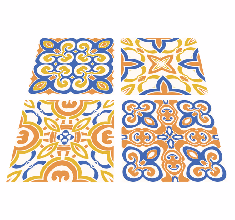 Kitchen vinyl carpet sicilian tiles - TenStickers