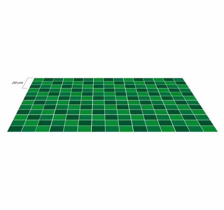 Kitchen vinyl carpet green brick tile - TenStickers