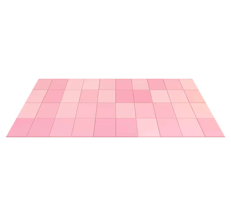 Kitchen vinyl carpet in pink square tiles - TenStickers
