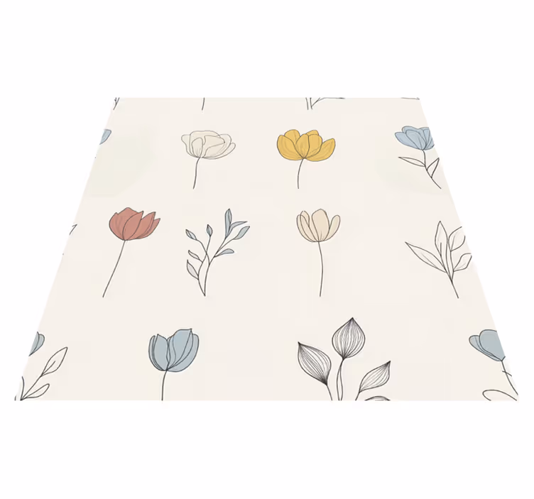 Kitchen vinyl carpet set with flower design - TenStickers