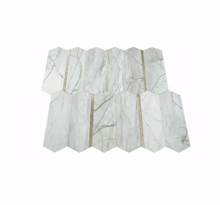 Kitchen vinyl carpet in trendy marble design - TenStickers