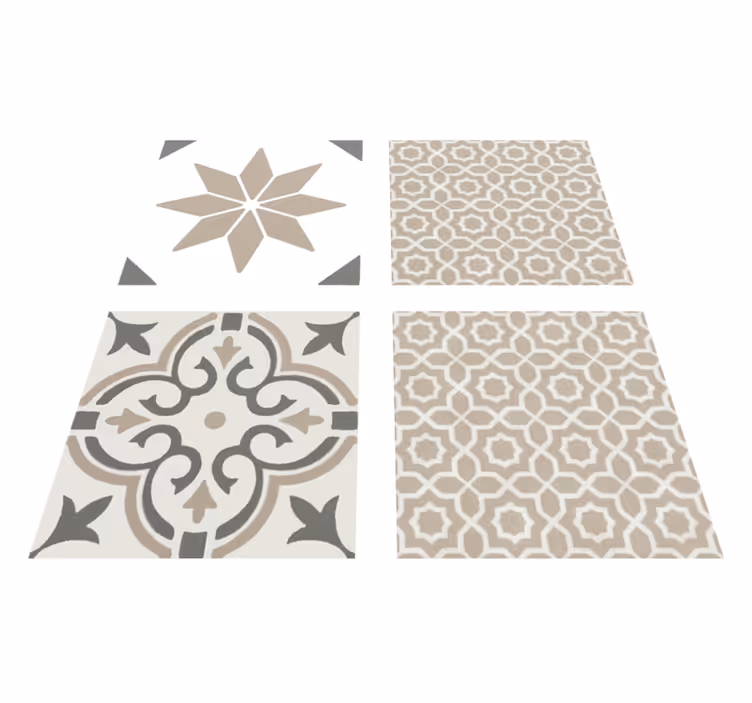Kitchen vinyl carpet sandstone moroccan mosaic - TenStickers