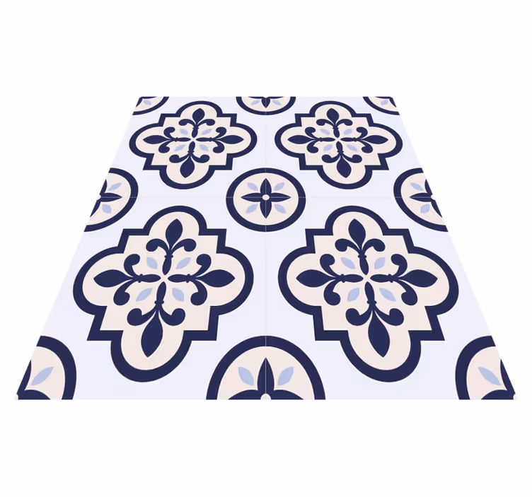 Kitchen vinyl carpet blue portuguese tile design - TenStickers