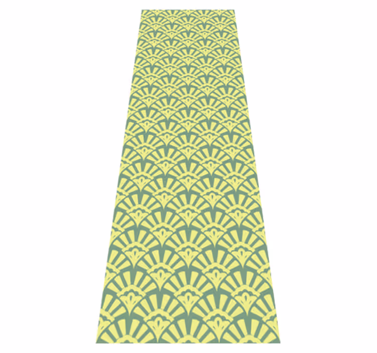 Lemon color 70s pattern kitchen vinyl carpet - TenStickers