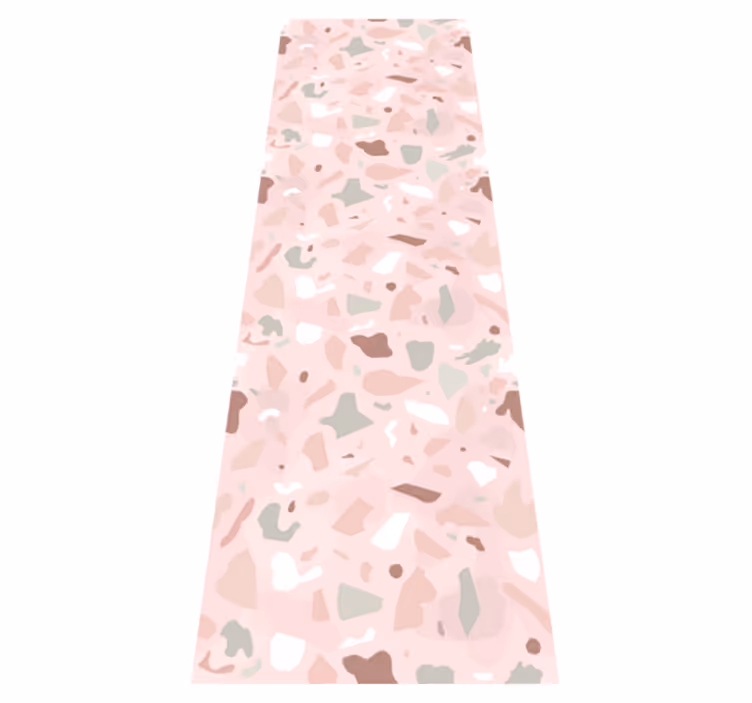 Kitchen vinyl carpet in pink terrazzo shades - TenStickers