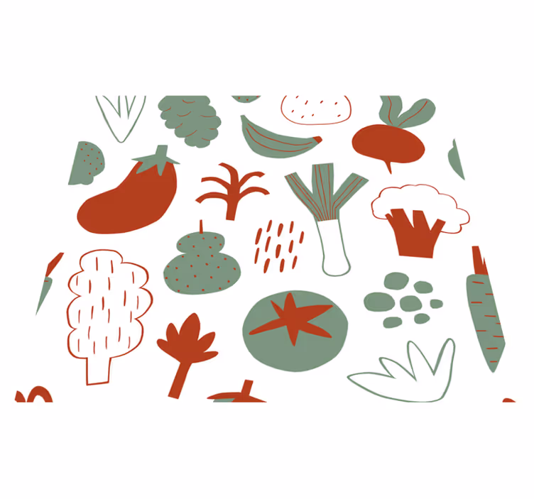 Kitchen vinyl carpet with vibrant vegetables - TenStickers