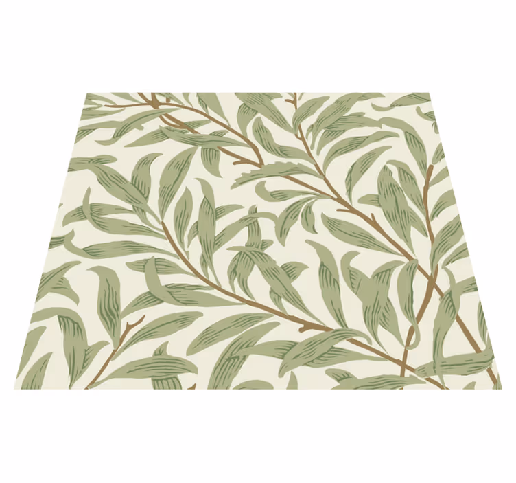 Kitchen vinyl carpet with botanical green plants - TenStickers
