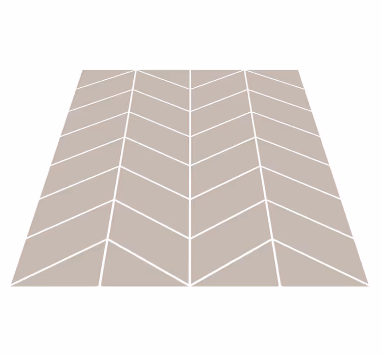 Scandinavian style beige and white kitchen vinyl carpet - TenStickers
