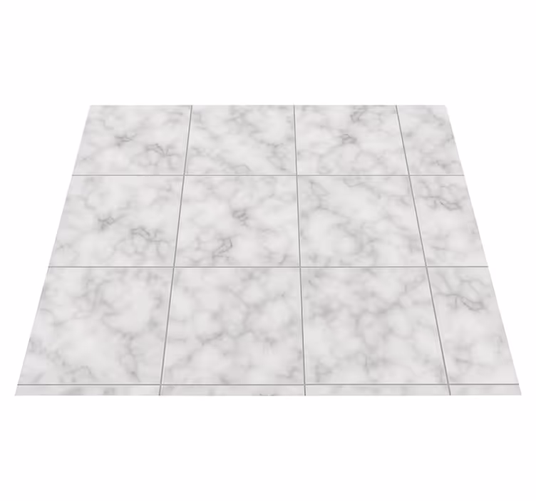 Kitchen vinyl carpet square white marble tile - TenStickers
