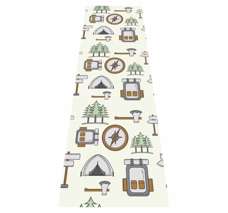 Bedroom vinyl carpet camping gear set - TenStickers
